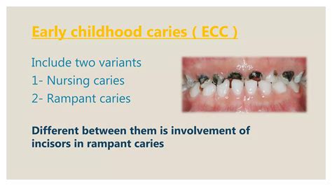 Early childhood caries, rampant, chronic and arrested caries | PPTX