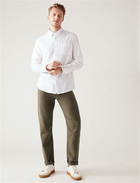 Buy Regular Fit Moleskin Trousers at Marks & Spencer