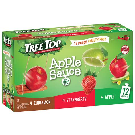 Tree Top Variety Pack Apple Sauce, 3.2 Ounce Pouch, 12 Ct - Walmart.com