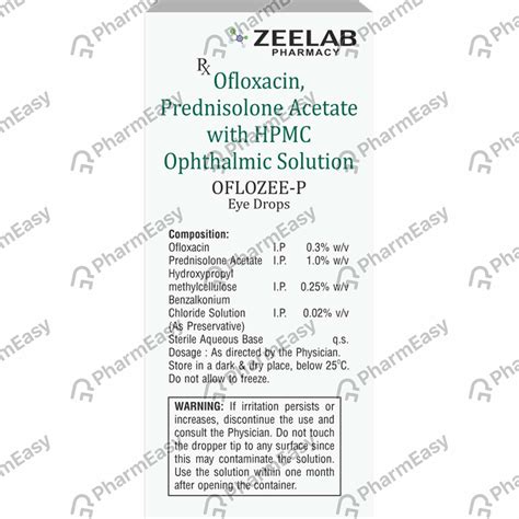 Buy Oflozee P Bottle Of 5ml Eye Drops Online at Flat 15% OFF | PharmEasy