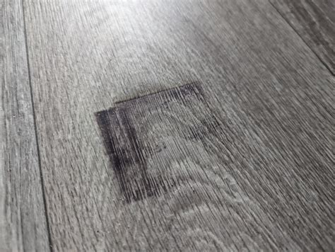Had furniture in this floor that left an imprint and a stain. How to ...