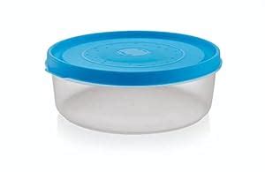 NASSAM 5 Plain Blue Plastic Food Storage Container 2400ml, Round ...