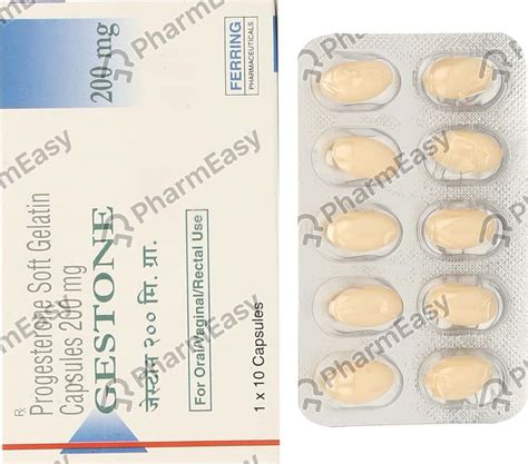 Gestone 200 MG Oral/Vaginal/Rectal Capsule (10): Uses, Side Effects ...