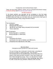 Image result for Block Method Paragraph Example