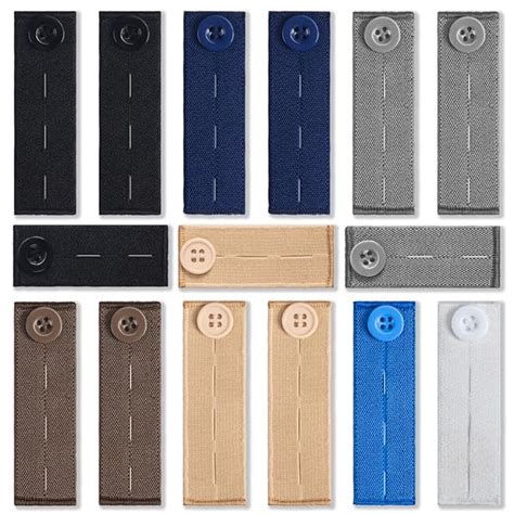 Elastic Waist Extenders 12 Pack, Adjustable Pant Button Extender Set ...