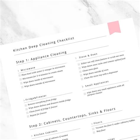 Image result for Quick Cleaning Kitchen Check List