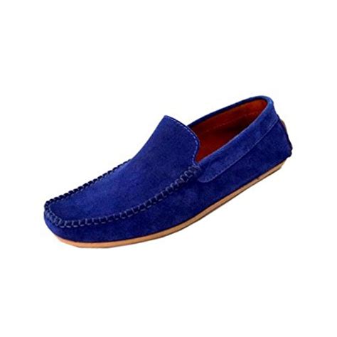 Buy RPI Men's Blue Leather Loafer Shoes, Size : 8 at Amazon.in