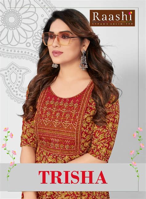 Raashi Trisha Wholesale Kalamkari Anarkali Kurtis With Neck Embroidery ...