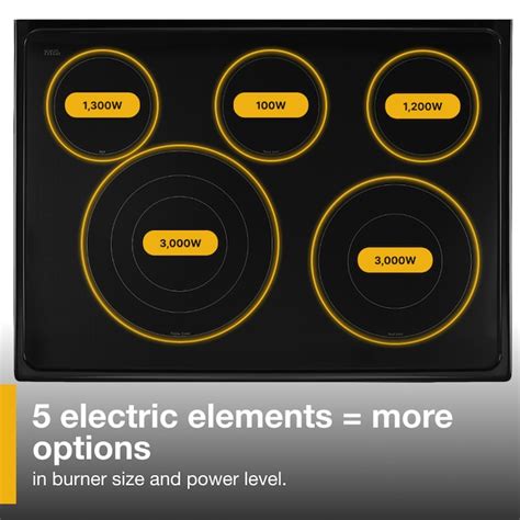 Whirlpool 30-in Glass Top 5 Burners 4.2-cu ft / 2.5-cu ft Steam ...