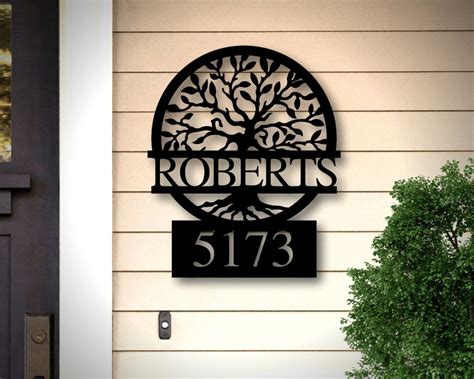 Custom Metal Address Sign, Metal House Numbers, Metal Address Plaque ...