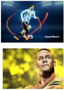 Wrestler John Cena and Football Player Lionel Messi Poster|Interior ...