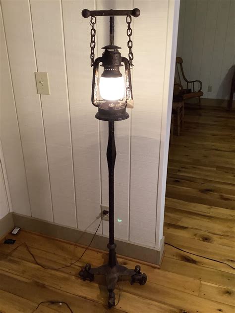 Lot - Folk Art Floor Lamp