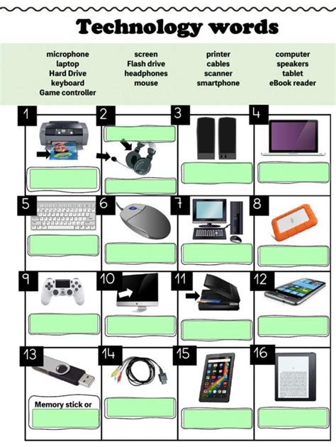 Types of Technology Worksheets 的图像结果