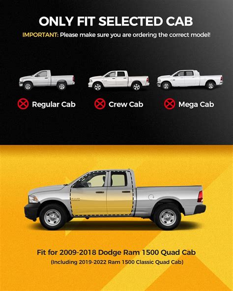 Buy KYX Running Boards Compatible with 2009-2018 Ram 1500 (Including ...