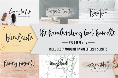 The Handwriting Font Bundle Volume 5 – MasterBundles