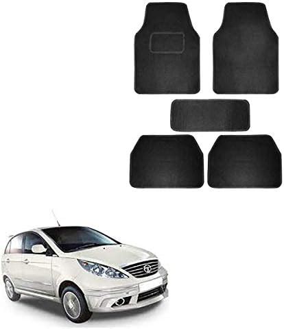SHOOLIN Rubber Fabric Passenger Car Floor/Foot Mats for Tata Indica ...