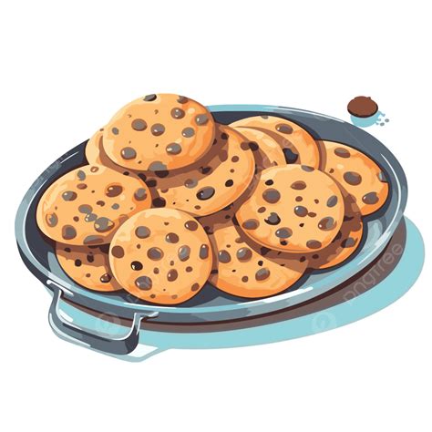 Cookie Tray Vector, Sticker Clipart Cookies On A Tray Isolated ...