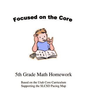 Fillable Online slcschools 5th Grade Math Homework - slcschools Fax ...