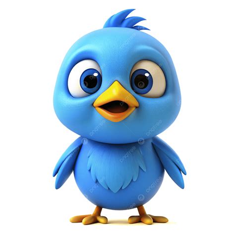 Cute Blue Bird Clip Art Cartoon Character Animal Illustration, Blue ...
