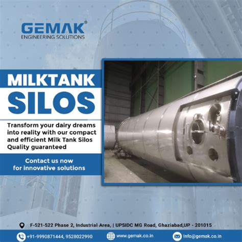 Exploring the Benefits of Silo Milk Tanks for Dairy Storage | Gemak ...
