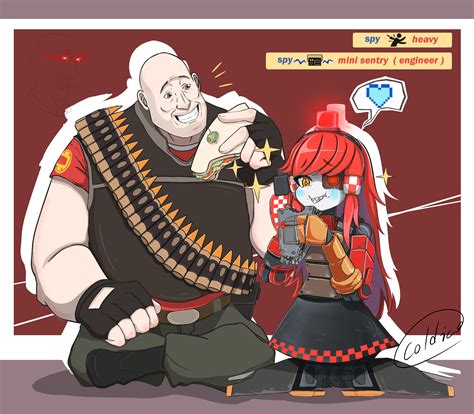 heavy, spy, mimi-sentry, and red heavy (original and 1 more) drawn by ...