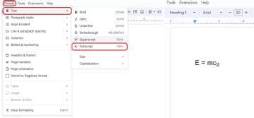 Image result for Google Forms Subscripts and Superscripts