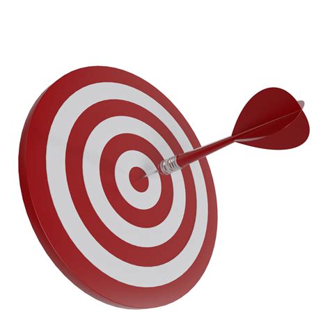 Arrow on Target isolated on yellow background, 3d render illustration ...