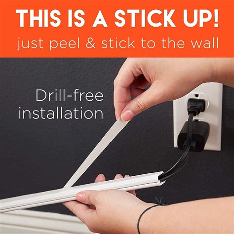 Buy ECHOGEAR On-Wall Cable Raceway Kit in Black for Hiding Up to 4 ...