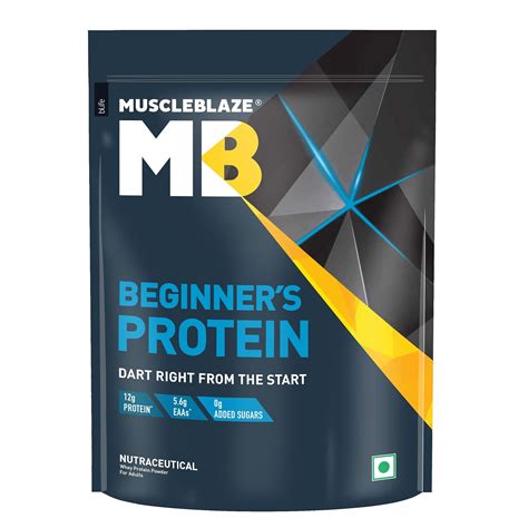 MuscleBlaze Beginner's Whey Protein, No Added Sugar, Faster Muscle ...