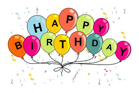 Happy Birthday Balloons and Confetti Graphic by edywiyonopp · Creative ...