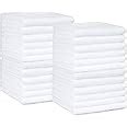 AmazonBasics Cotton Face Towel - 448 GSM - Pack of 24, White : Amazon ...