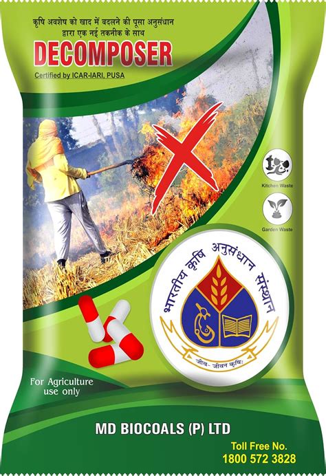 MD Biocoals Pusa Decomposer Capsule | IARI Certified (Pack of 4 ...