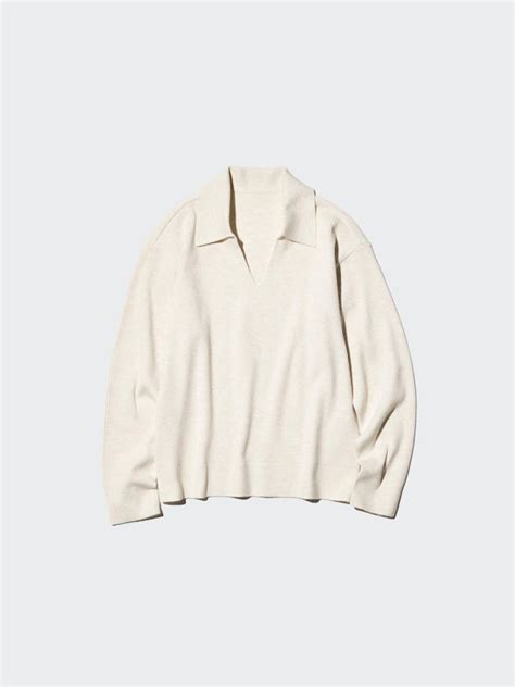 Women's Washable Knit Ribbed Polo Jumper | UNIQLO ES