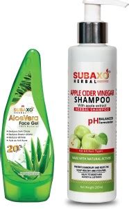 Subaxo Herbal Aloe Vera Face Gel 120 ml And Herbal Apple Cider Vinegar ...