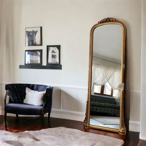 Antique Floor Length Mirror Oversize Wall Mirror Decorative Mirror Gold ...