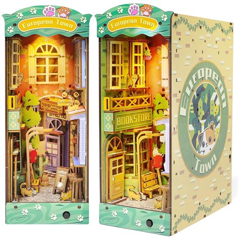 Buy deAO Book Nook Kit, DIY Miniature Dollhouse Booknook Kit, 3D Wooden ...