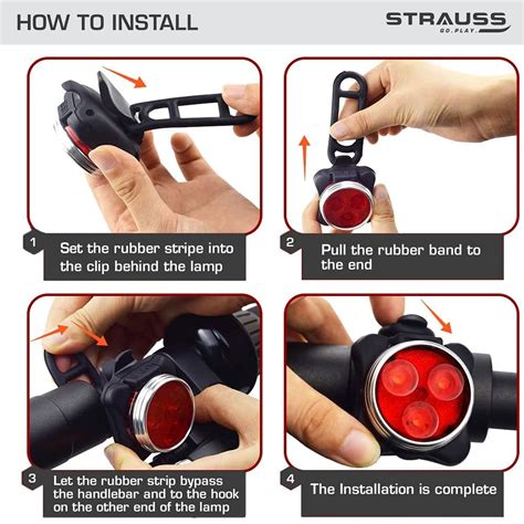 Strauss USB Rechargeable Bicycle Light Set | Super Bright Front Headli ...
