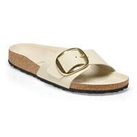 Madrid Big Buckle Natural Leather Patent High Shine Ecru | BIRKENSTOCK