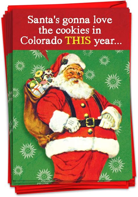 Buy NobleWorks - 12 Funny Retro Christmas Cards with Envelopes - Adult ...