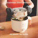 2L Multipurpose Electric Kettle & Cooking Pot with Steamer - Mini Chef ...