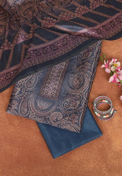 Buy Chanderi Unstitched Suit For Women | Bombay Selections