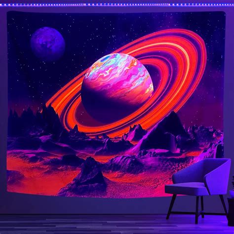 PSYHILAR Black Light Posters for Adults and Teens, Outer Space Galaxy ...