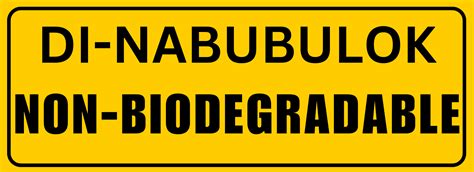 Image result for Non-Biodegradable Signs