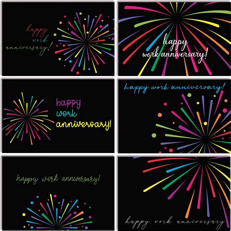 Better Office Products 36 Pack Work Anniversary Cards with Envelopes ...