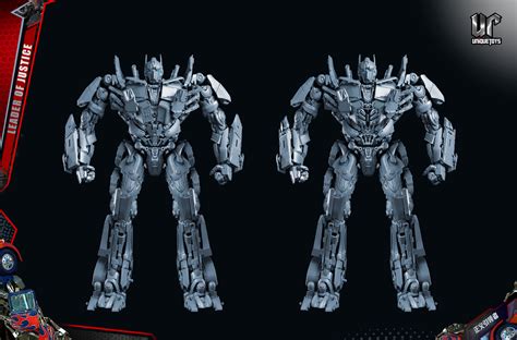 Unique Toys R-10 Leader Of Justice (Masterpiece Scale 2007/DOTM Optimus Prime) Gray Prototype ...