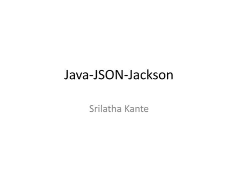 Image result for Jackson Java Object Example