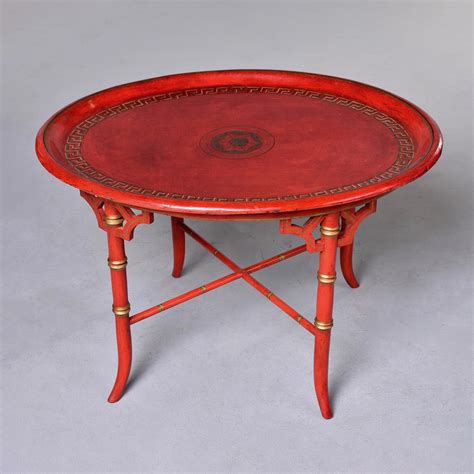 Chinoiserie Style Red Side Table For Sale at 1stDibs | red side tables