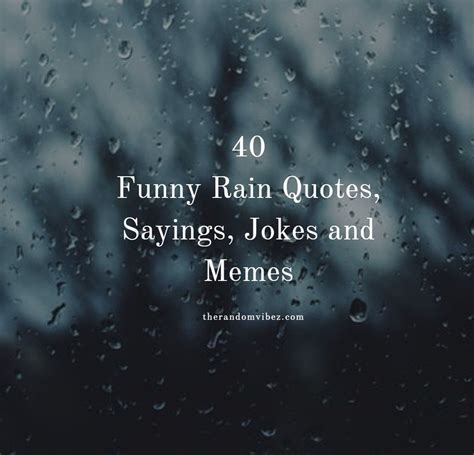 40 Funny Rain Quotes and Sayings