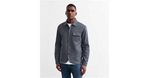 Grey Flap Pocket Cotton Shacket | New Look