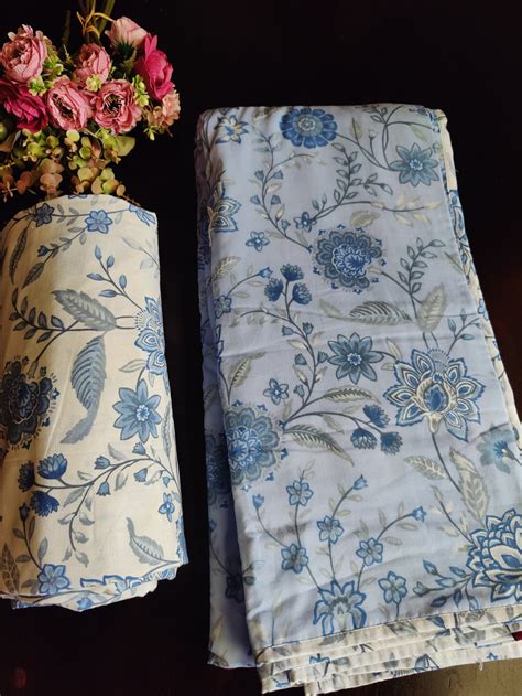 FLORAL SHALIMAR REVERSIBLE MULMUL DOHAR